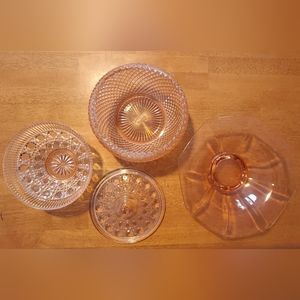 Vintage pink glass